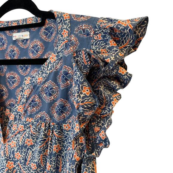 Roller Rabbit Blue and Orange Midi Dress - Picture 3 of 10